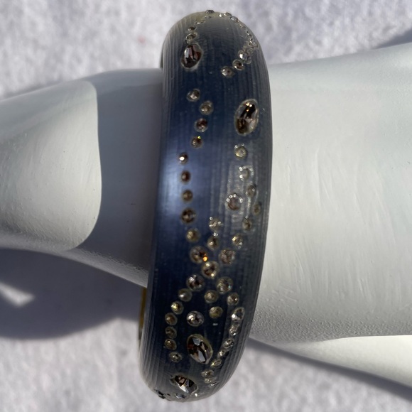 NWOT ALEXIS BITTAR BRACELET   BLUE with RHINESTONES. - Picture 2 of 7